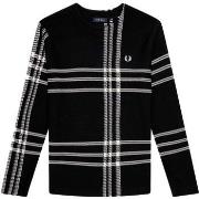 Sweat-shirt Fred Perry Maglione Fred Perry Tartan Nero