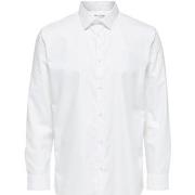 Chemise Selected Regethan Classic Overhemd Wit