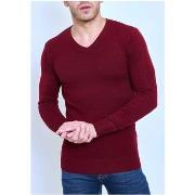 Pull Kebello Pull manches longues col V Bordeaux H