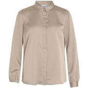 Blouses Vila Noos Ellette Satin Shirt - Cement