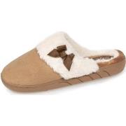 Chaussons enfant Isotoner Chaussons mules Junior Camel Noeud