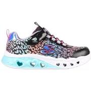 Baskets enfant Skechers FLUTTER HEART LIGHTS BLACK/MULTICOLORE