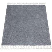 Tapis Rugsx Tapis BERBER carré 9000 gris Franges berbère 120x120 cm