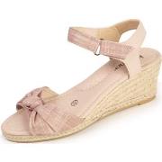 Espadrilles Isotoner Espadrilles Femme nœud talon corde Rose