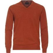 Sweat-shirt Casa Moda Pull Col-V Orange