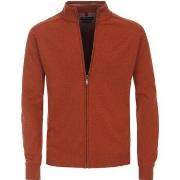 Sweat-shirt Casa Moda Cardigan Zippé Orange