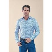 Chemise R2 Amsterdam R2 Chemise Volant Bleu