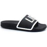 Chaussures Liu Jo Kos 02 Ciabatta Slipper Logo Black White BA2169EX102