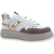Chaussures Café Noir CAFENOIR Sneaker Donna Catena Gold Bianco DE1630