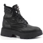 Chaussures Jiudit Stivaletto Anfibio Borchie Nero 5807