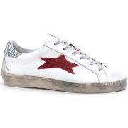 Chaussures Okinawa Low Sneaker Glitter Bianco Rosso 2106