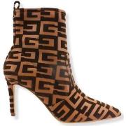 Bottes Guess Tronchetto Punta Tacco Loghi Donna Brown FL7DF3FAL10