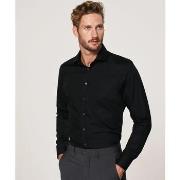 Chemise Profuomo Chemise Sans Repassage Noir