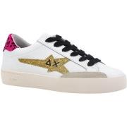 Chaussures Sun68 Katy Leather Sneaker Donna Bianco Oro Z43221
