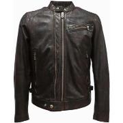 Veste Daytona SENEY KANWAL VEG BLACK / COGNAC