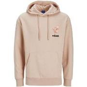 Sweat-shirt Jack &amp; Jones 12256165 JORGAMES SWEAT HOOD-RUGBT TAN