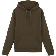 Sweat-shirt Lyle &amp; Scott ML416TON TONAL PULLOVER HOODIE-W485 OLIVE