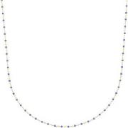 Collier Brillaxis Collier perles de Miyuki bleu roi plaqué or 750/1000