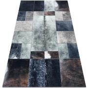 Tapis Rugsx Tapis PATCHWORK 21719 noir - Peau de 160x230 cm