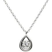 Collier Brillaxis Collier goutte solitaire diamant or blanc 18 carats ...