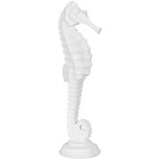 statuettes et figurines Ixia Statue hippocampe en résine blanche 45 cm