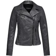 Blouson Oakwood Blouson Club Metal en cuir Ref 60963 Noir