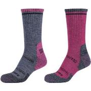 Chaussettes de sports Skechers 2PPK Women Trail Wool Socks
