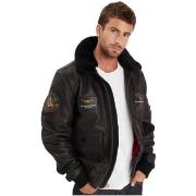 Blouson Daytona Blouson aviateur en cuir homme Ref 58184 Noir