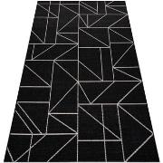 Tapis Rugsx TAPIS EN CORDE SIZAL FLOORLUX 20605 noir 80x150 cm