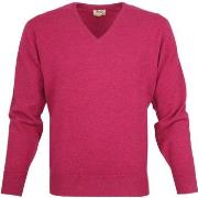 Sweat-shirt William Lockie Pull Laine d'Agneau Col-V Vegas