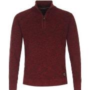 Sweat-shirt Casa Moda Pull Demi-Zip Rouge