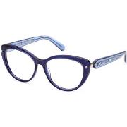 Lunettes de soleil Swarovski SK5477 Cadres Optiques, Bleu, 53 mm