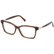 Lunettes de soleil Swarovski SK5442 Cadres Optiques, Marron foncé, 54 ...