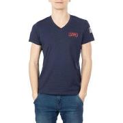 T-shirt Nasa BASIC FLAG V NECK