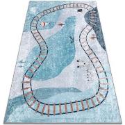 Tapis Rugsx Tapis lavable JUNIOR 52243.801 Voies ferrées pour 120x170 ...