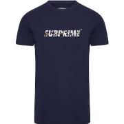 T-shirt Subprime Shirt Flower Navy