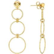 Boucles oreilles Orusbijoux Boucles D'oreilles Argent Dorée Cascade D ...