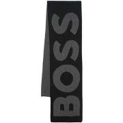 Bonnet BOSS Echarpe logo noire en laine