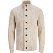 Pull Jack &amp; Jones 12242947 GRID CABLE CARDIGAN-MOONBEAM