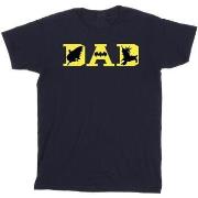 T-shirt Dc Comics Dad With Bat Icons