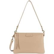 Sac Bandouliere LANCASTER Grande pochette Ref 62070 Beige fonce 29*20*...