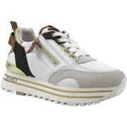 Chaussures Liu Jo Maxi Wonder 72 Sneaker Donna Off White Brown BA4057P...