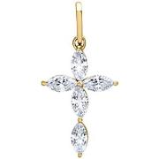 Pendentifs Brillaxis Pendentif croix or 18 carats oxydes