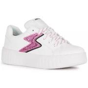 Baskets enfant Geox BASKET MIKIROSHI WHITE/FUCHSIA