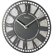 Montre Ams 1233, Quartz, Noire, Analogique, Modern