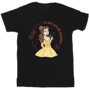 T-shirt enfant Disney Beauty And The Beast I'd Rather Be Reading