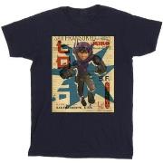 T-shirt enfant Disney Big Hero 6 Baymax Hiro Newspaper