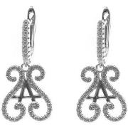 Bijoux Orusbijoux Boucles D'oreilles Argent Logo Orus Rhodié