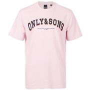T-shirt Only &amp; Sons TEE SHIRT ONSLOGO REG SPRING - WINSOME ORCHID ...