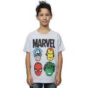 T-shirt enfant Marvel Comics Main Heads